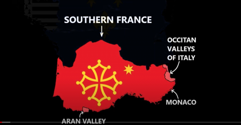 Carte de l'occitan